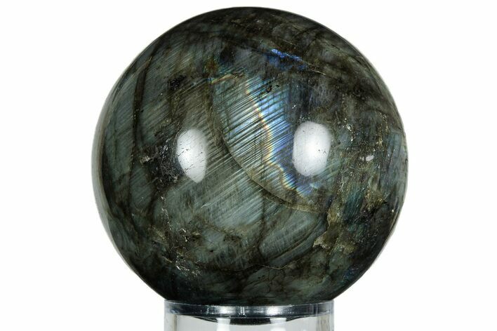 Flashy, Polished Labradorite Sphere - Great Color Play #232423